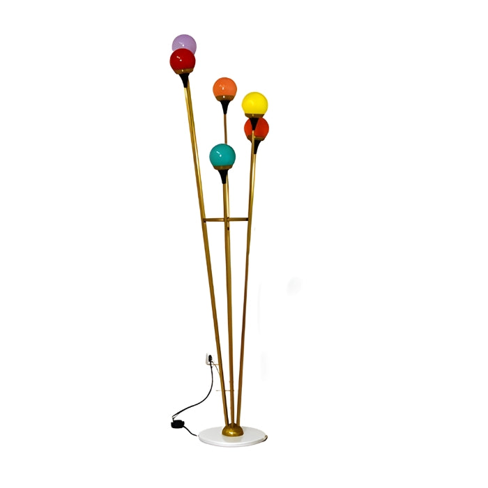 Floor Lamp, Art. 1074 Alberello, 6 Diffusers 