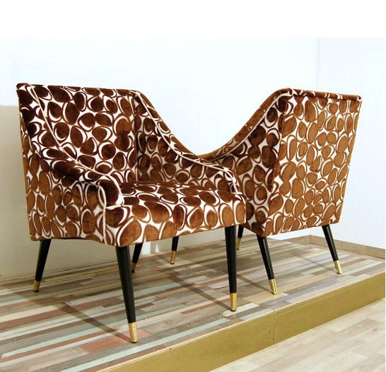 Pair of Velvet Armchairs Art. 1058 