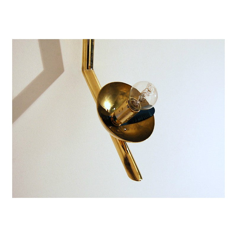 Applique Art. 1321 - Sphere in Opaline Glass - Brass 