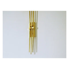 Applique Art. 1802 - 3 DIFFUSERS in Opaline Glass - Brass Structure 