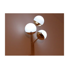 Applique Art. 1802 - 3 DIFFUSERS in Opaline Glass - Brass Structure 