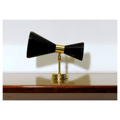 Double Cone Wall Lamp Art. 1722 - 2 DIFFUSERS - Brass / Metal 