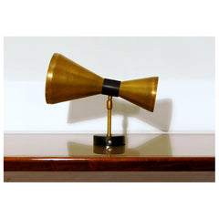 Double Cone Wall Lamp Art. 1722 - 2 DIFFUSERS - Brass / Metal 