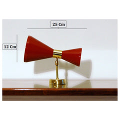 Double Cone Wall Lamp Art. 1722 - 2 DIFFUSERS - Brass / Metal 