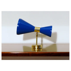 Double Cone Wall Lamp Art. 1722 - 2 DIFFUSERS - Brass / Metal 