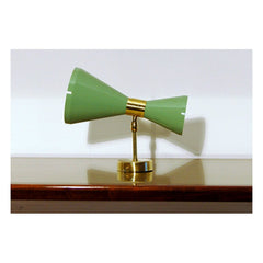 Double Cone Wall Lamp Art. 1722 - 2 DIFFUSERS - Brass / Metal 