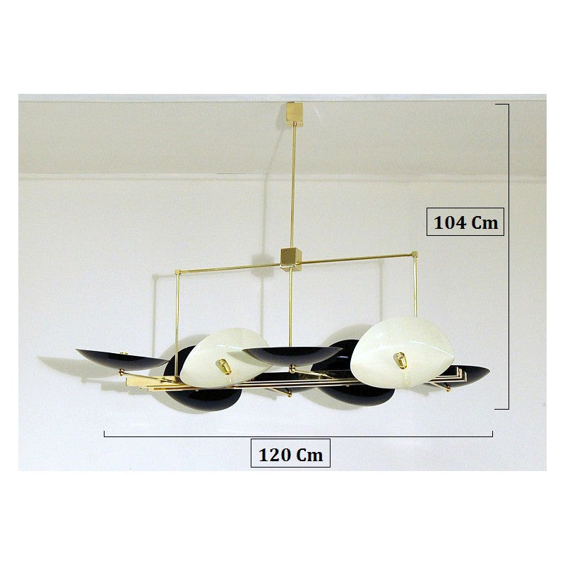 Lampada da Soffitto Art. 1800, 8 Diffusori