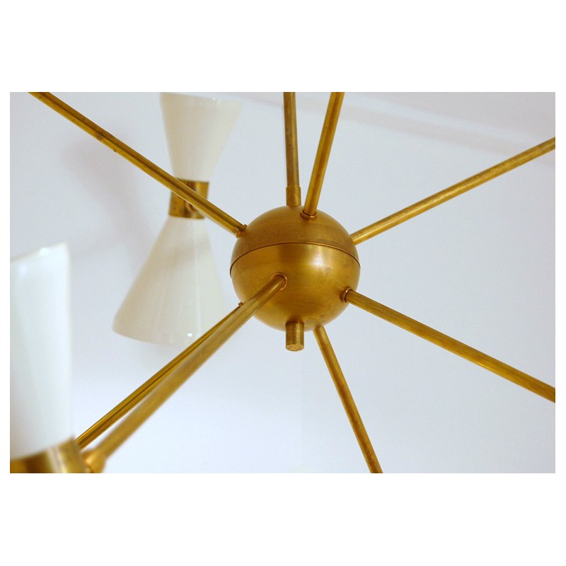 Lampada da Soffitto Art. 1811, 8 Diffusori snodati