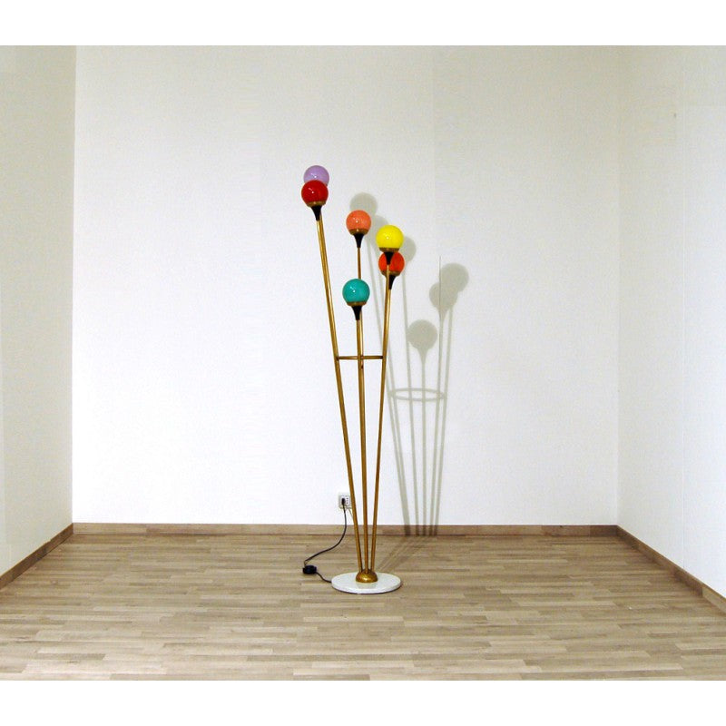 Floor Lamp, Art. 1074 Alberello, 6 Diffusers 