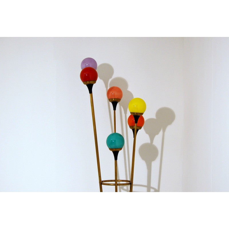 Floor Lamp, Art. 1074 Alberello, 6 Diffusers 